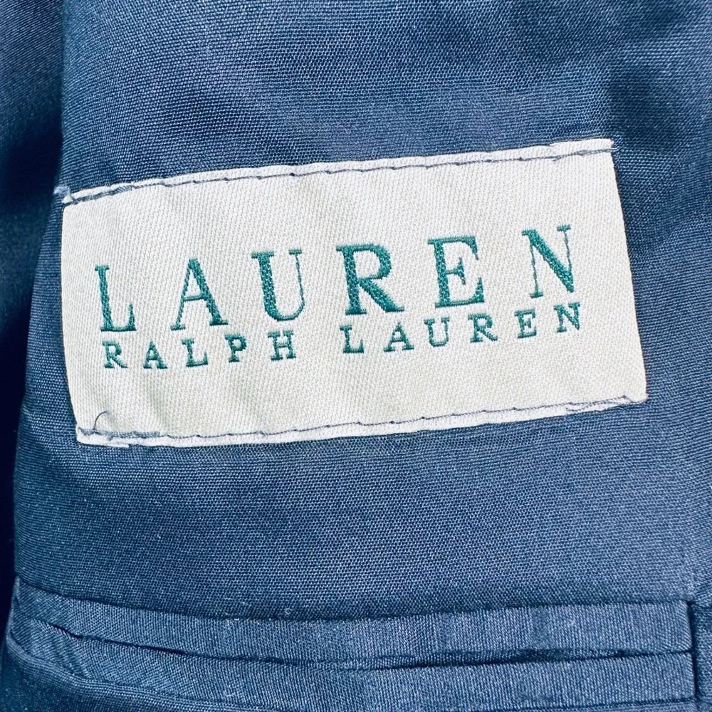 Lauren Ralph‎ Lauren 46L Gray 100% Wool 2 Button Blazer Sport Coat Jacket Office